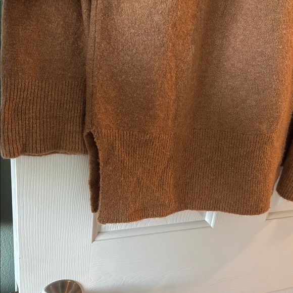 Madewell Cozy Brown Open-Front Cardigan Sweater (XL) - Picture 3 of 4